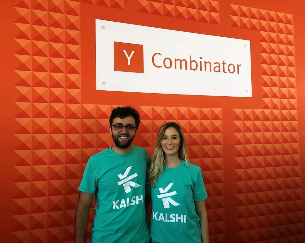 "Luana Lopes Lara, 29-year-old co-founder of Kalshi, smiling with co-founder Tarek Mansour"