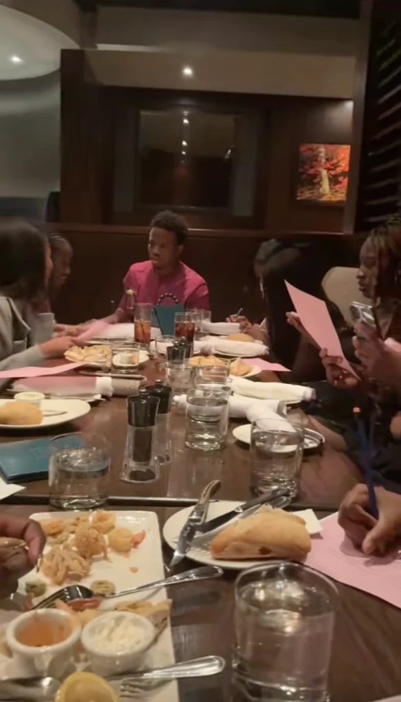 "Actual advanced mathematics question paper given to guests at Nigerian birthday dinner"