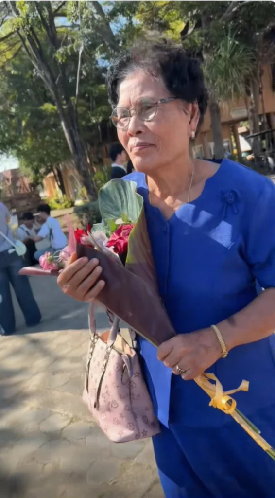 A simple yet heartwarming handmade flower bouquet, described as "Organic Love," contrasting with expensive commercial gifts.